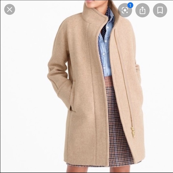 J. Crew Jackets & Blazers - Jcrew Cocoon Wool Stadium Coat XXS P00 Beige